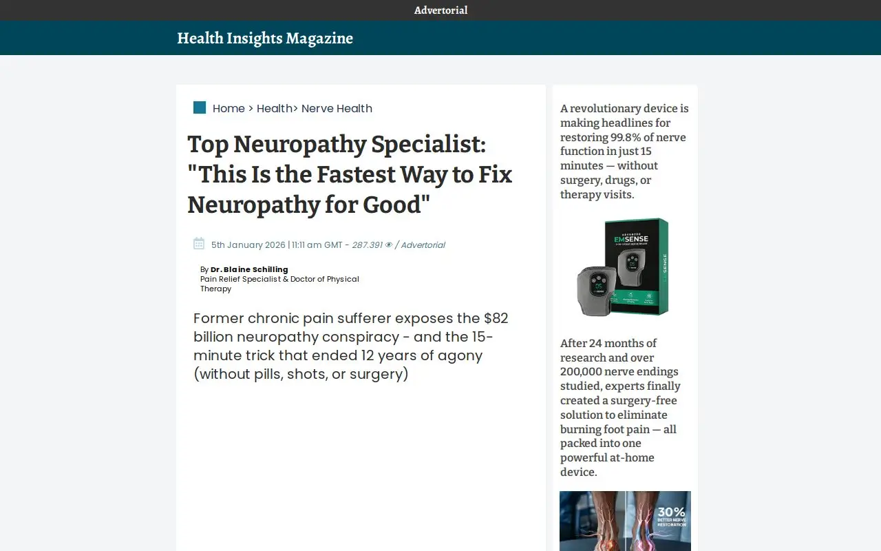 Landing page screenshot
