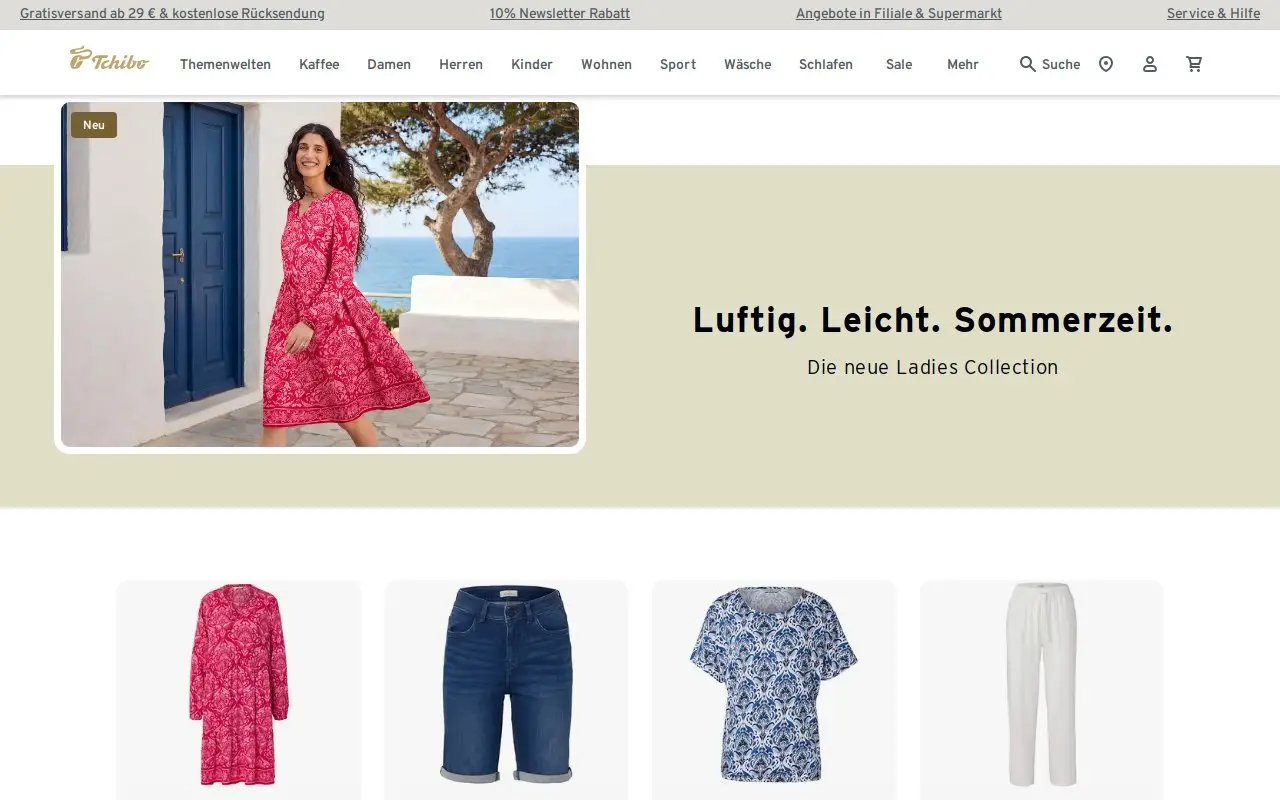 Landing page screenshot