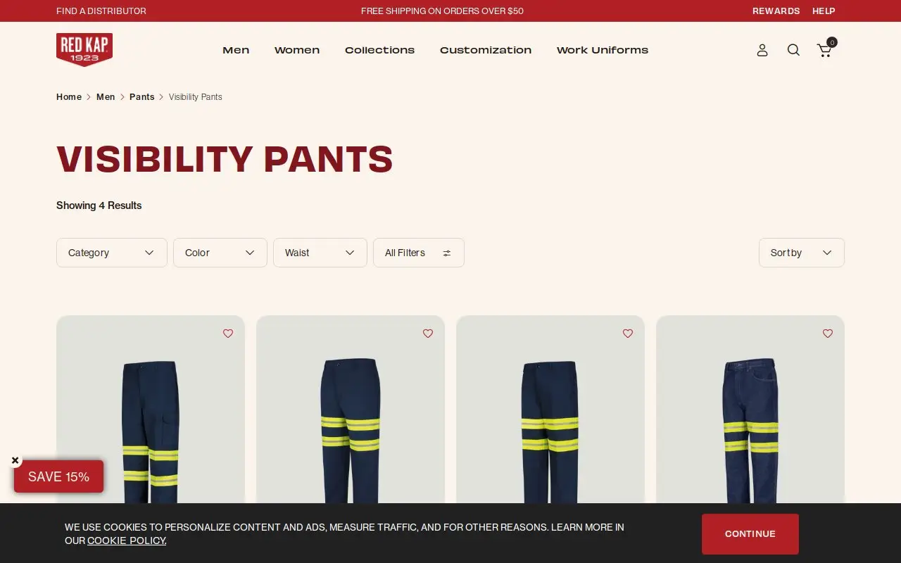 Landing page screenshot