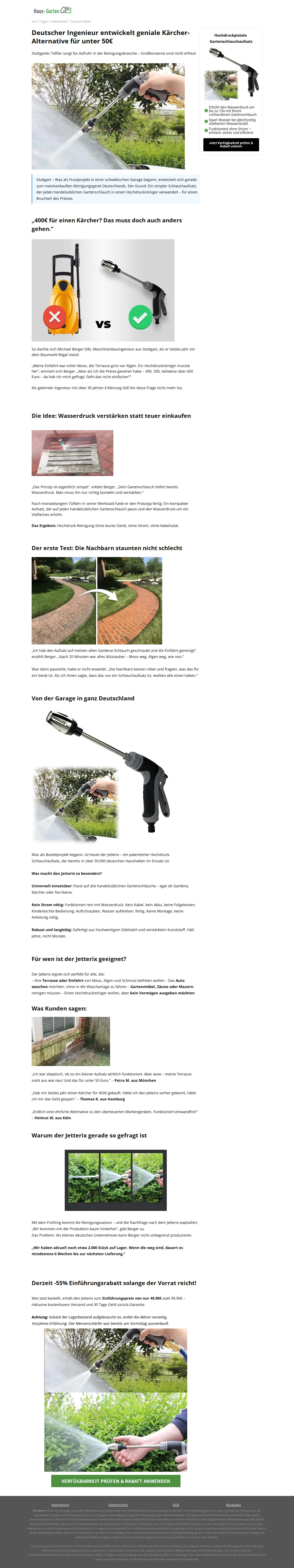Landing page screenshot