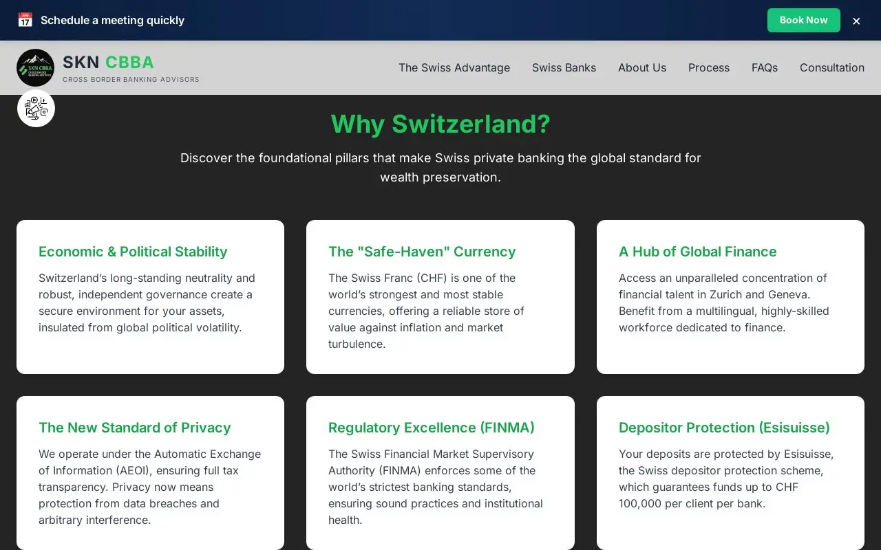 Landing page screenshot