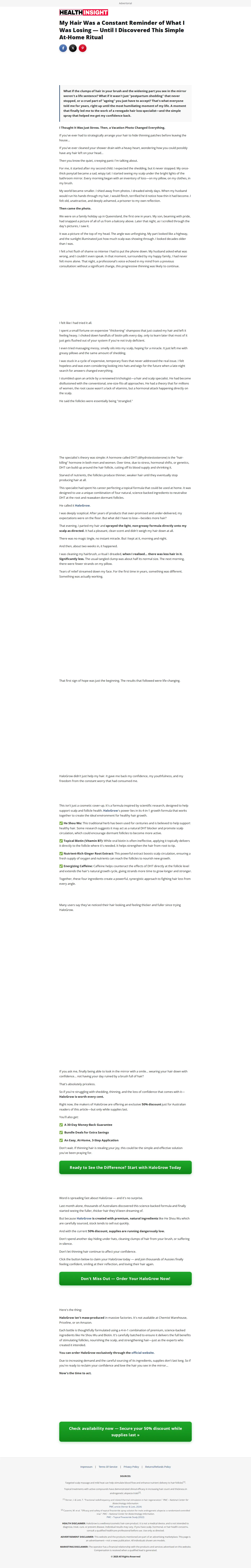 Landing page screenshot