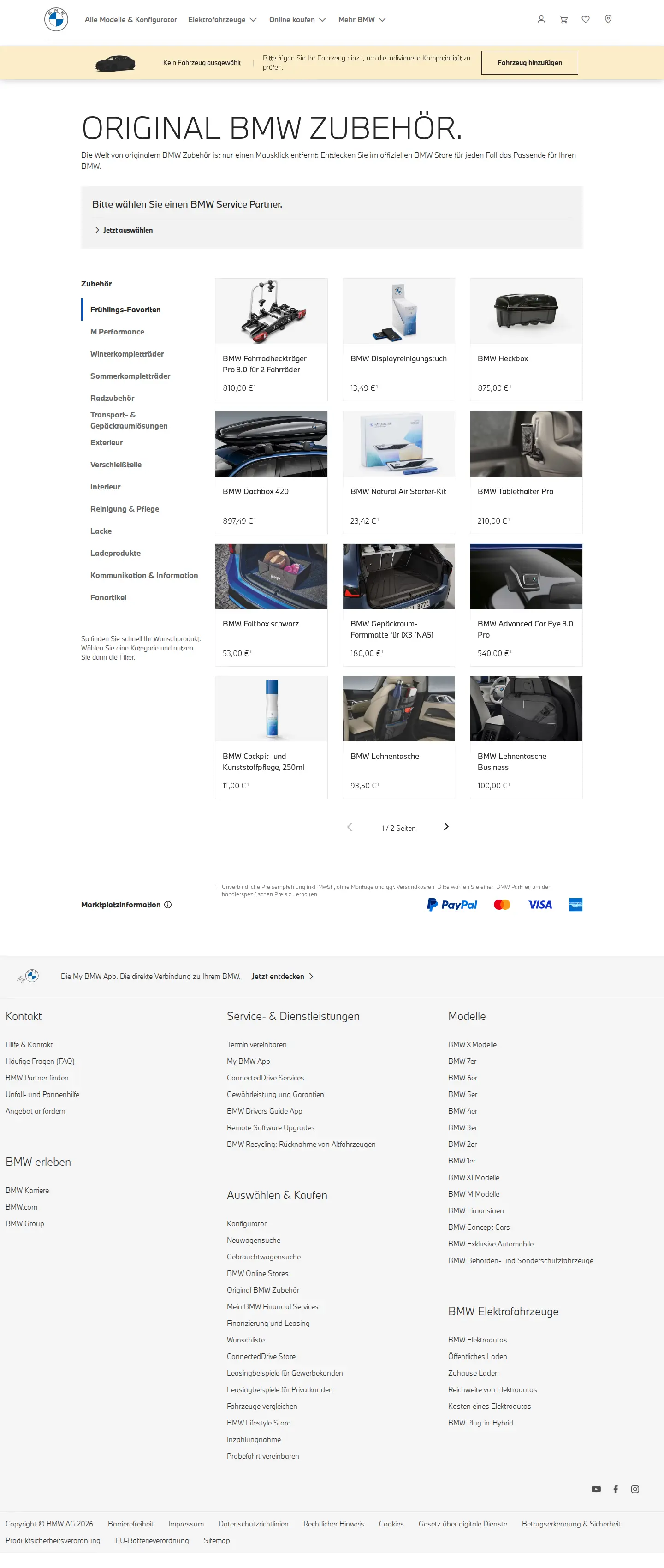 Landing page screenshot