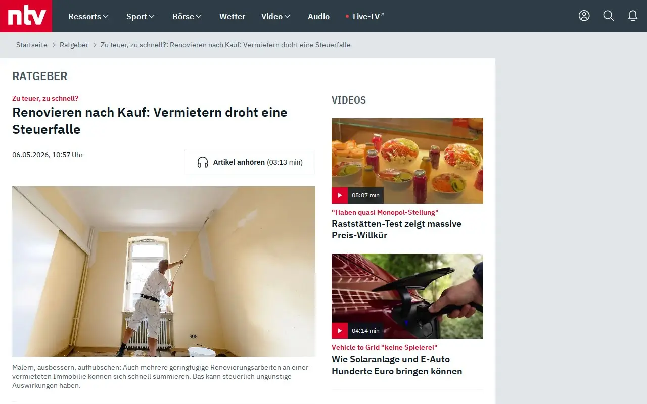 Landing page screenshot