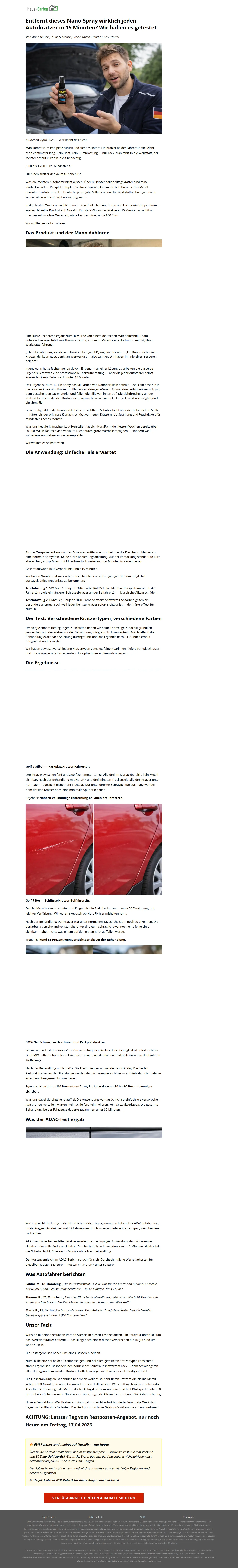 Landing page screenshot