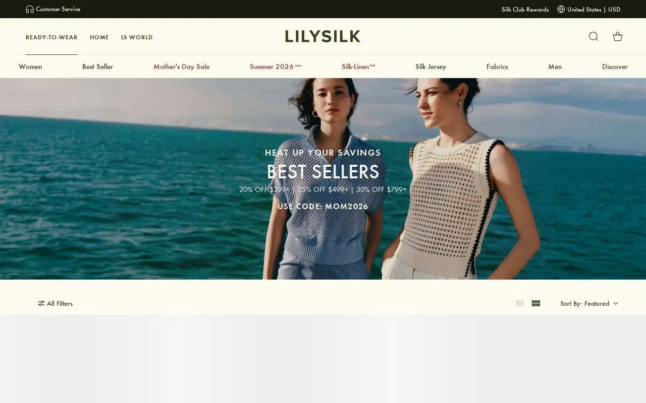 Landing page screenshot