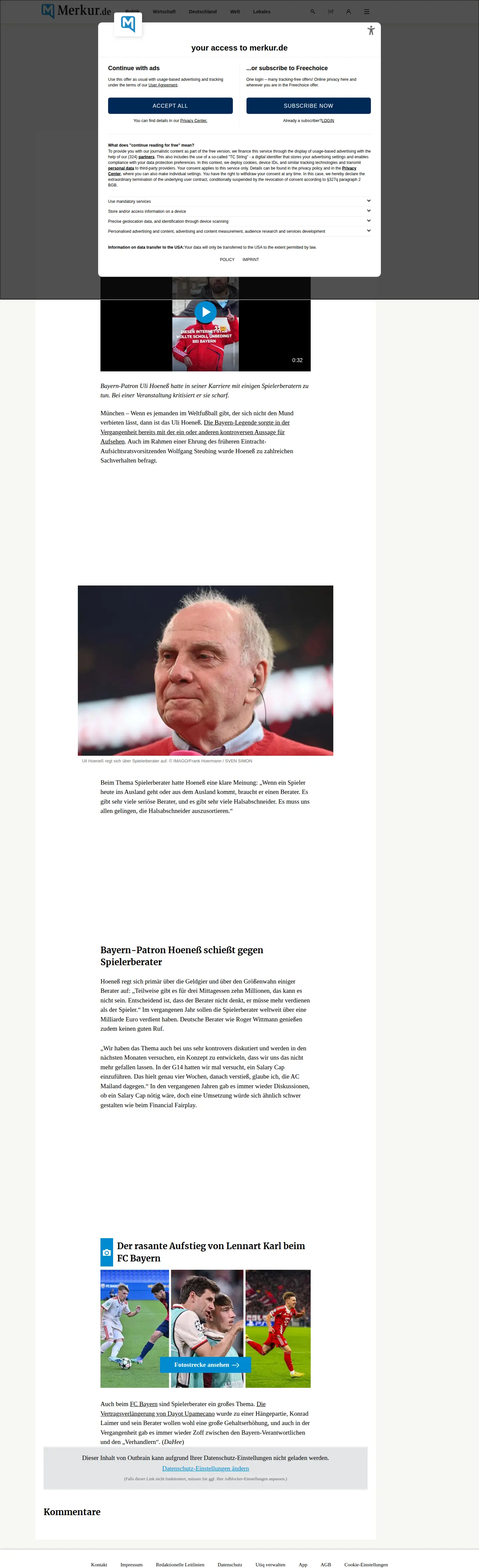 Landing page screenshot