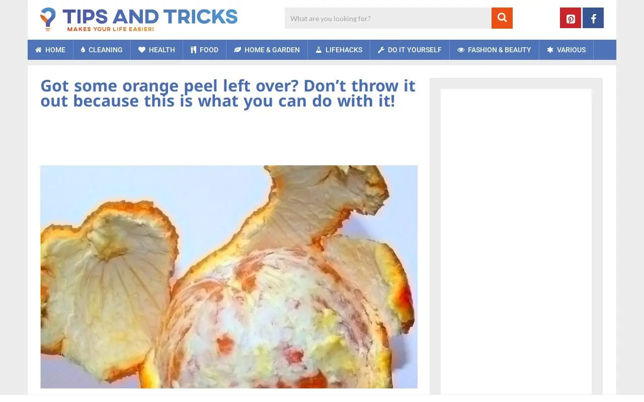Landing page screenshot