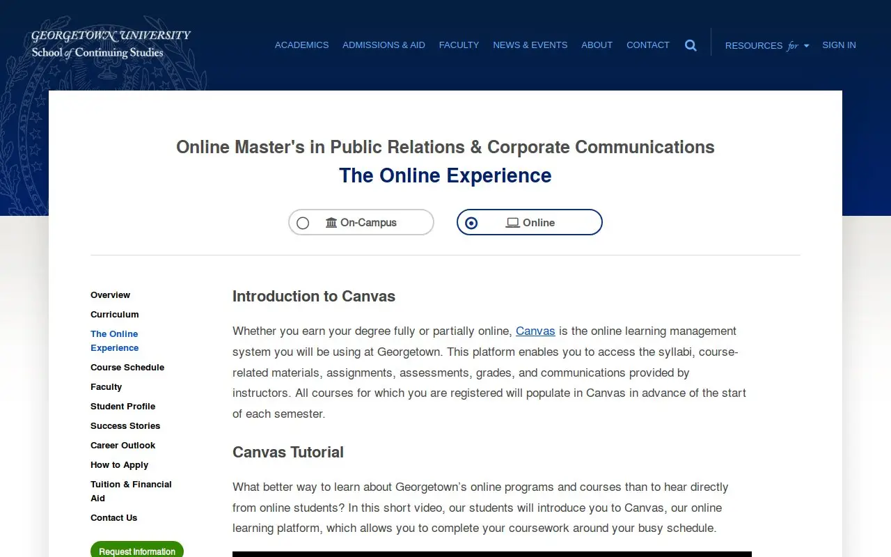Landing page screenshot