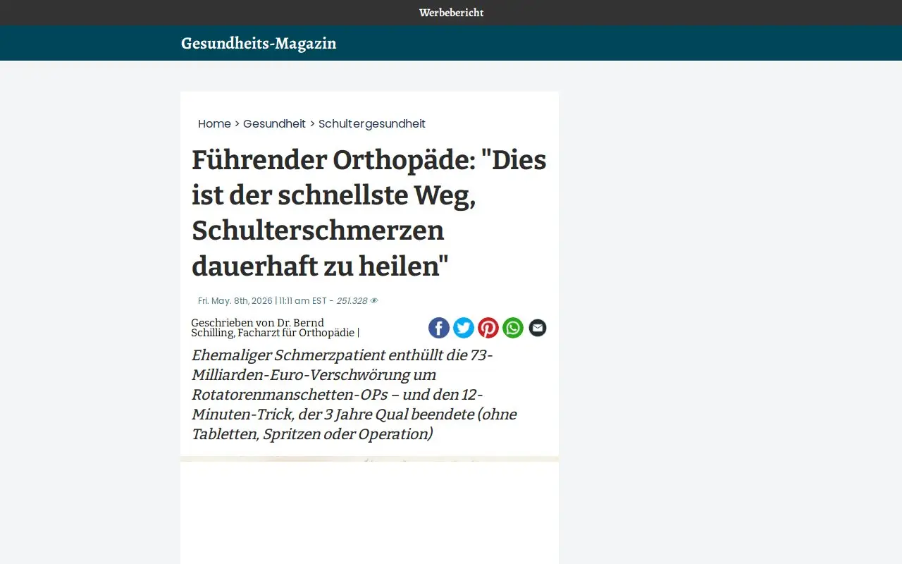 Landing page screenshot