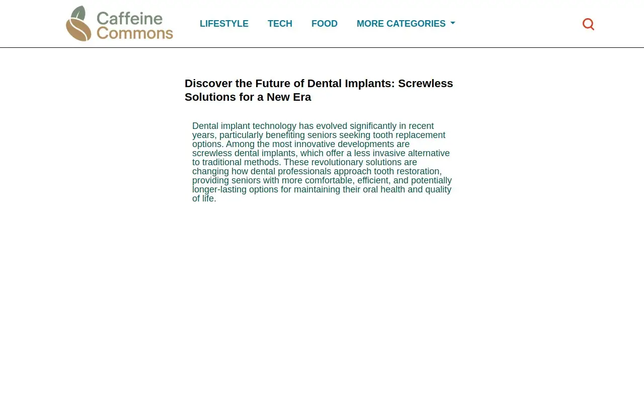 Landing page screenshot