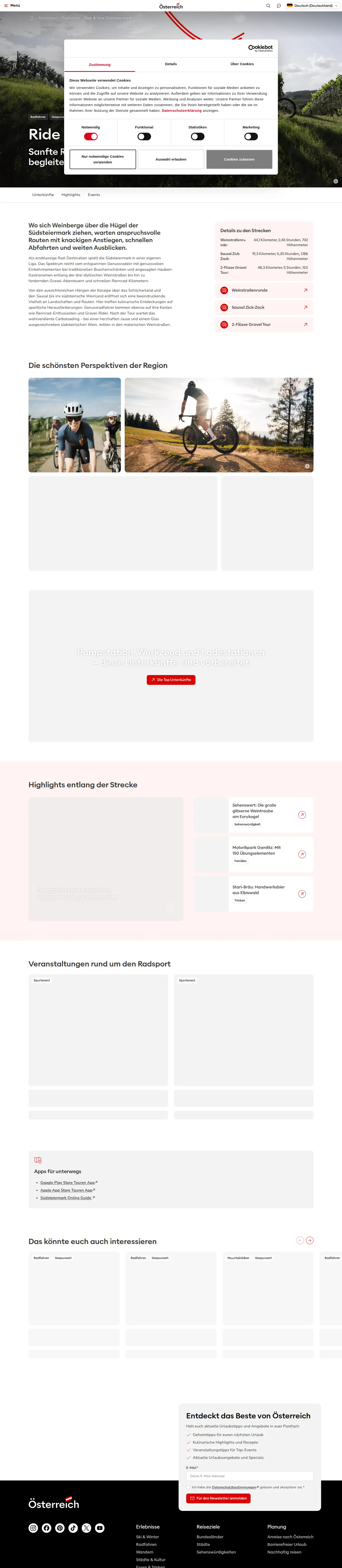 Landing page screenshot