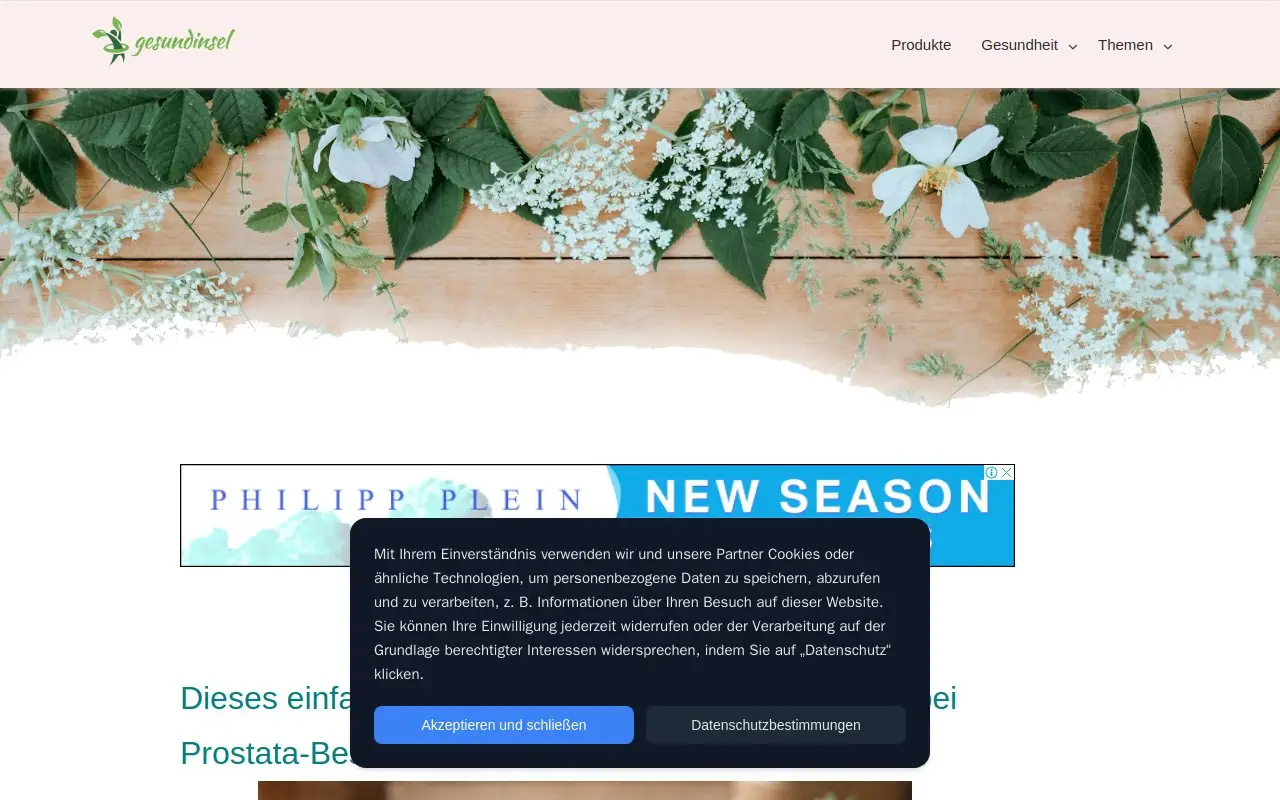 Landing page screenshot