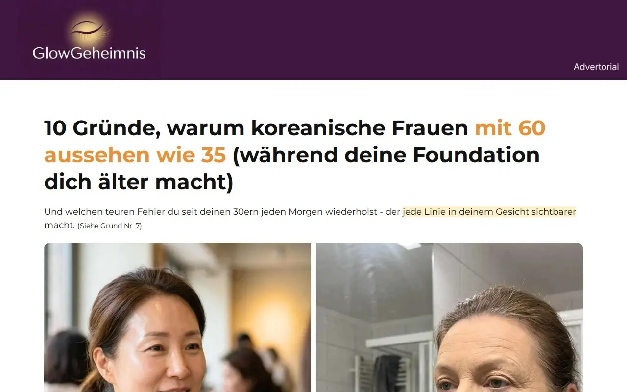 Landing page screenshot