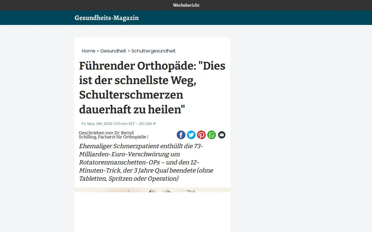 Landing page screenshot