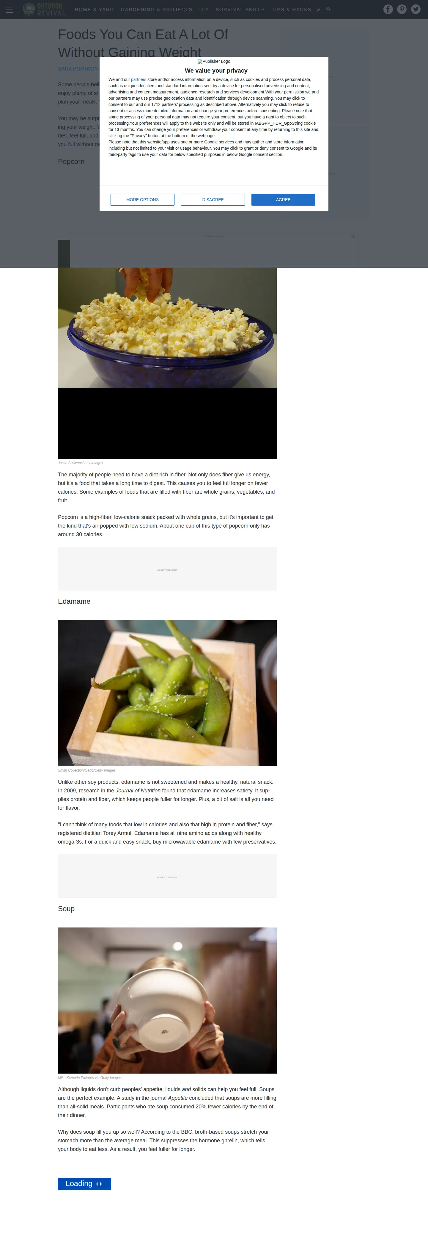 Landing page screenshot