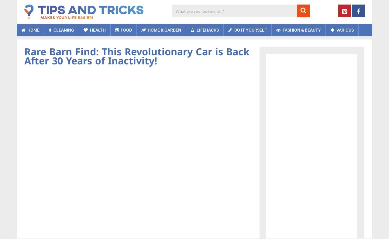 Landing page screenshot
