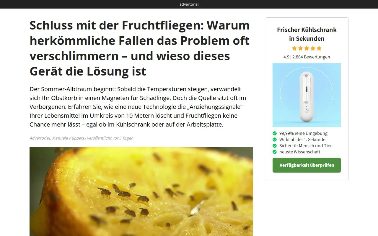 Landing page screenshot