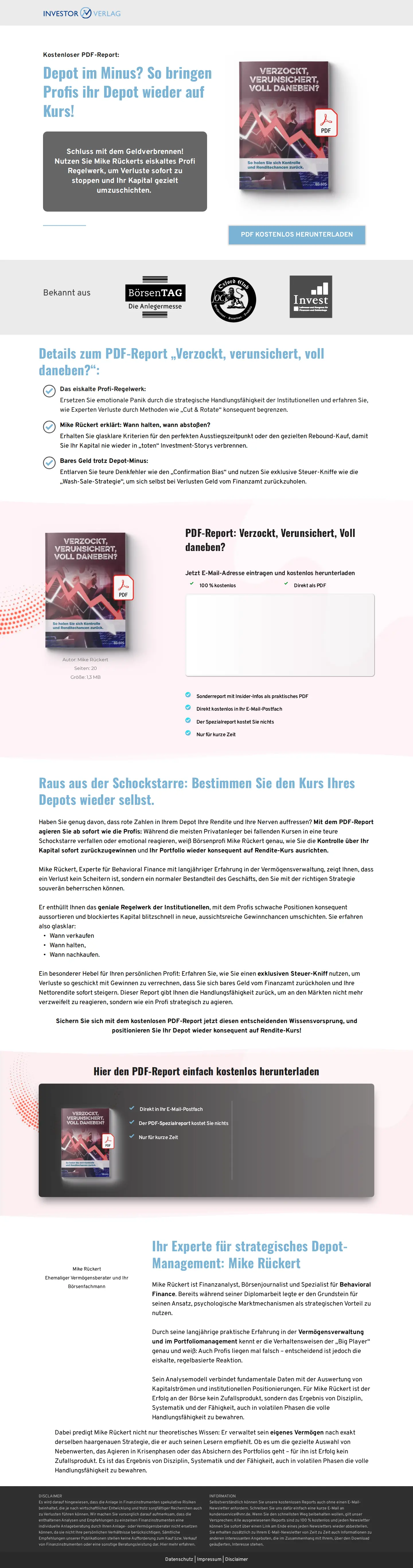 Landing page screenshot