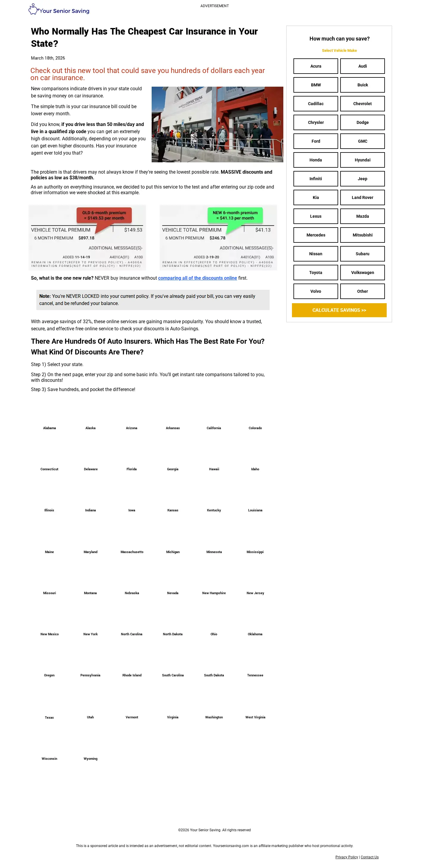 Landing page screenshot