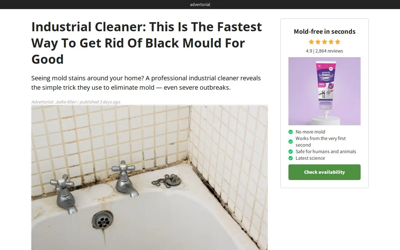 Landing page screenshot