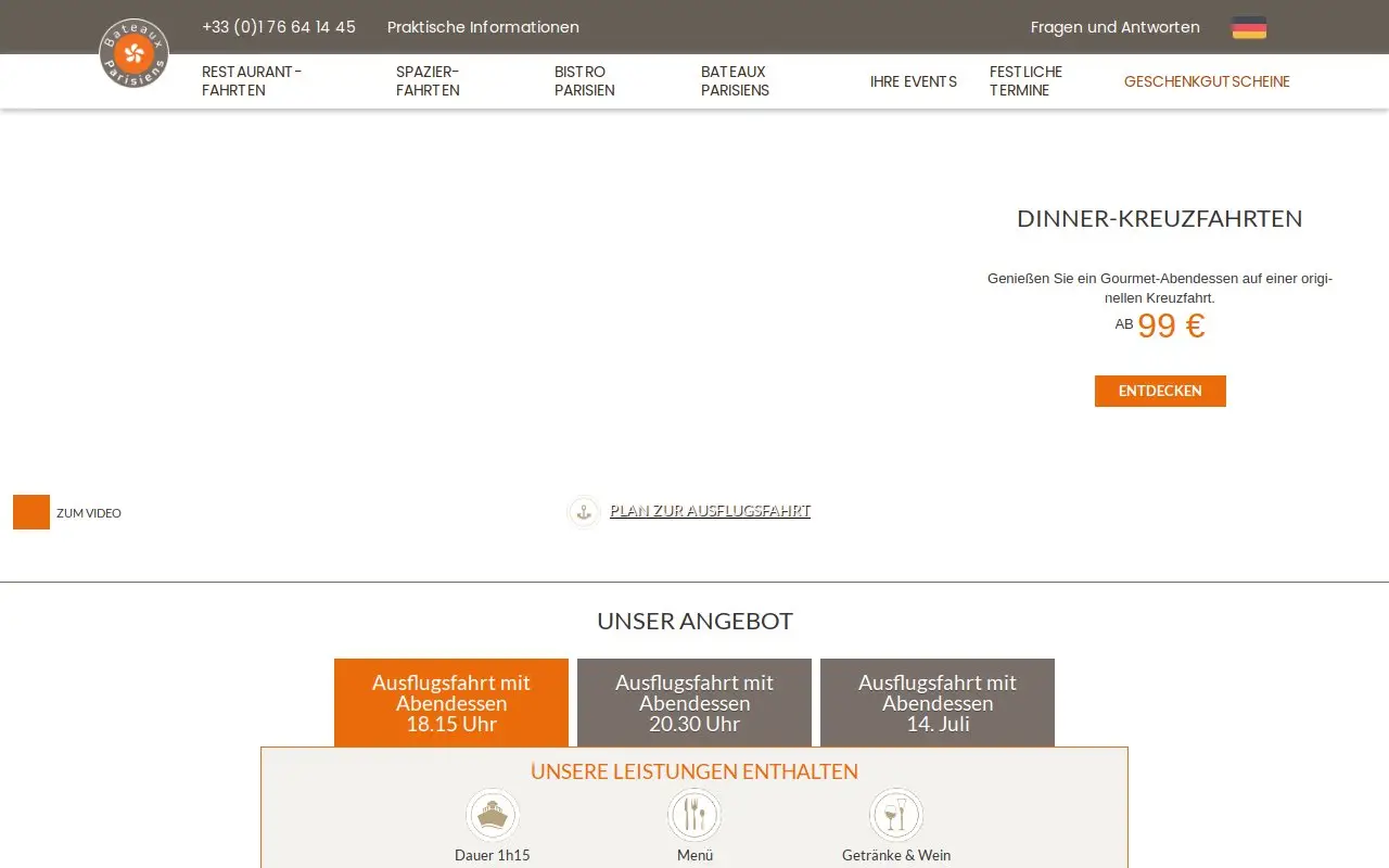 Landing page screenshot