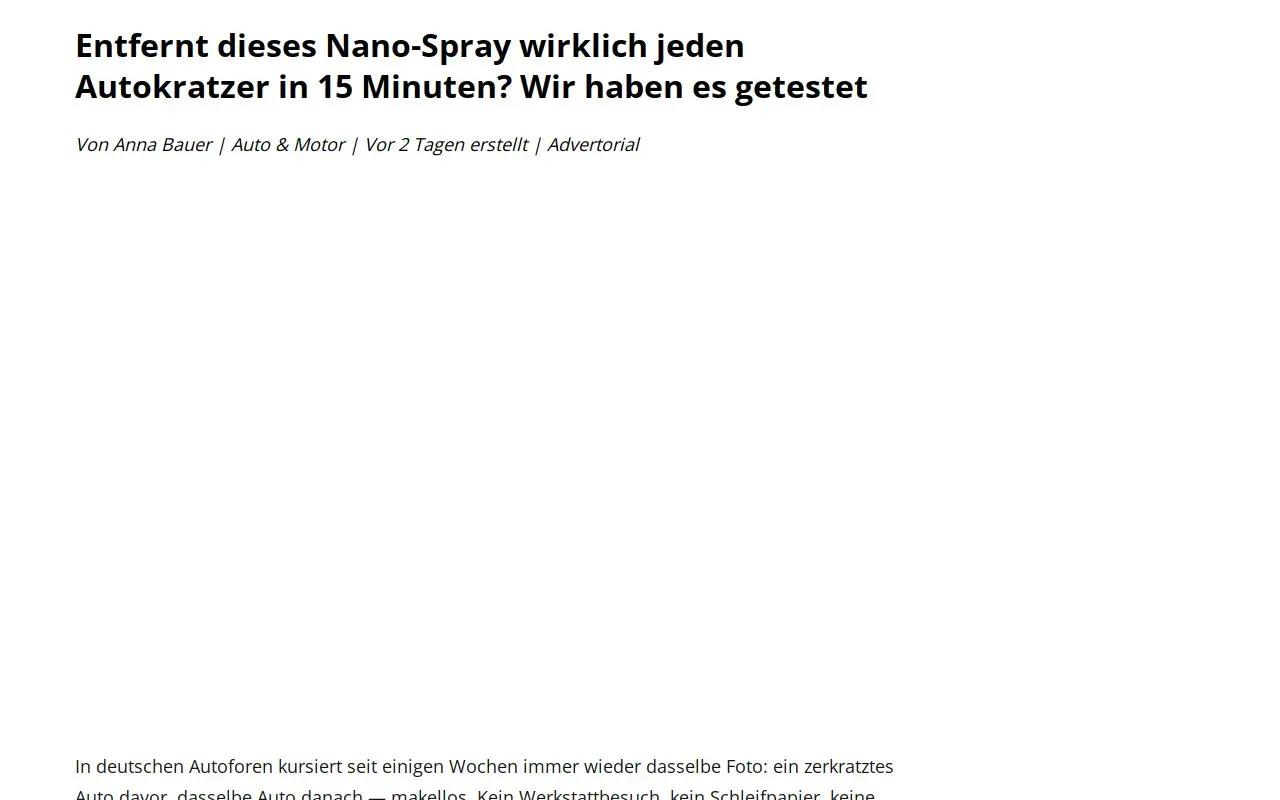 Landing page screenshot