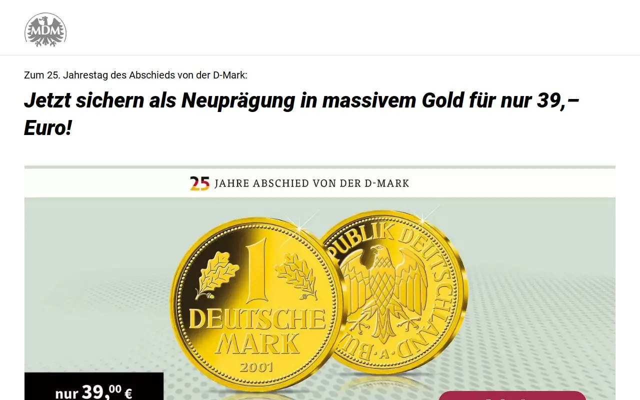 Landing page screenshot