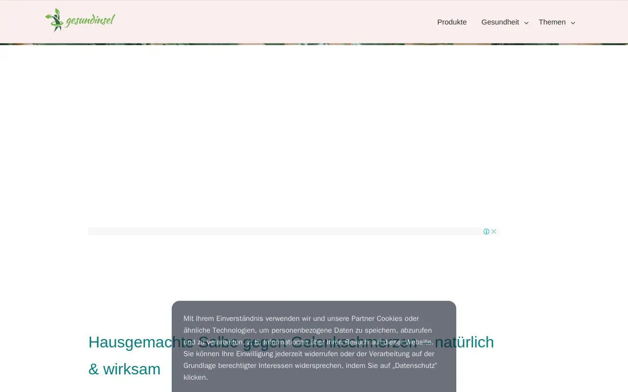Landing page screenshot