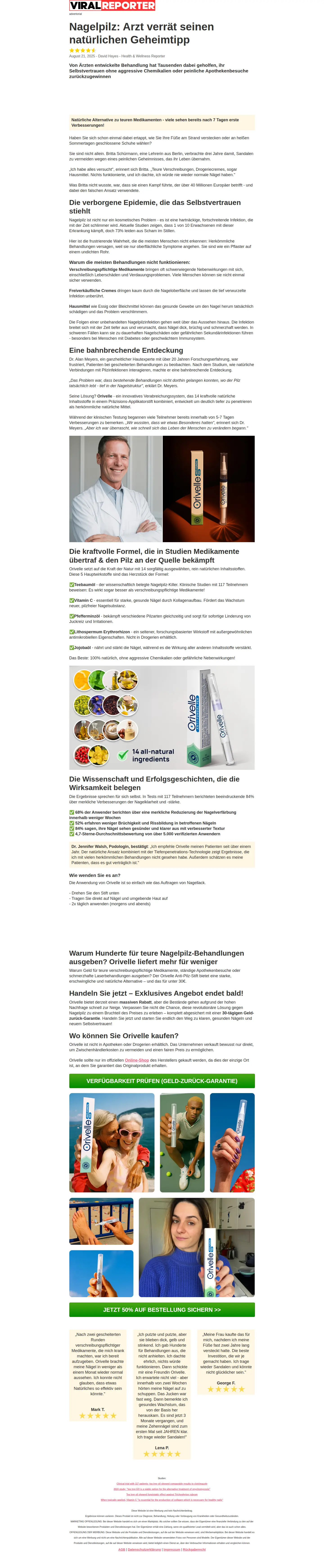 Landing page screenshot