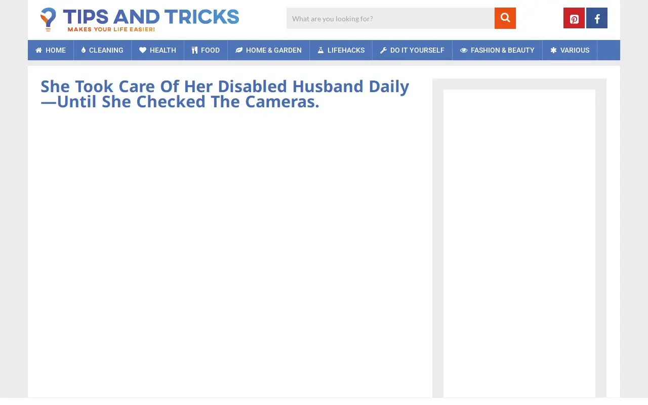 Landing page screenshot