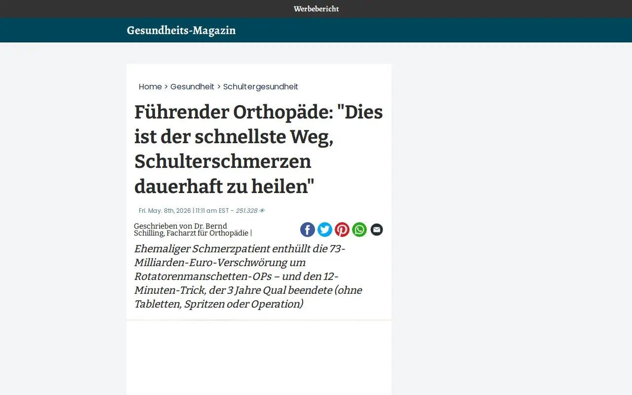 Landing page screenshot