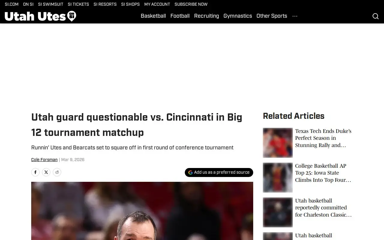 Landing page screenshot