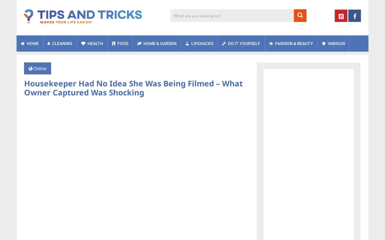 Landing page screenshot