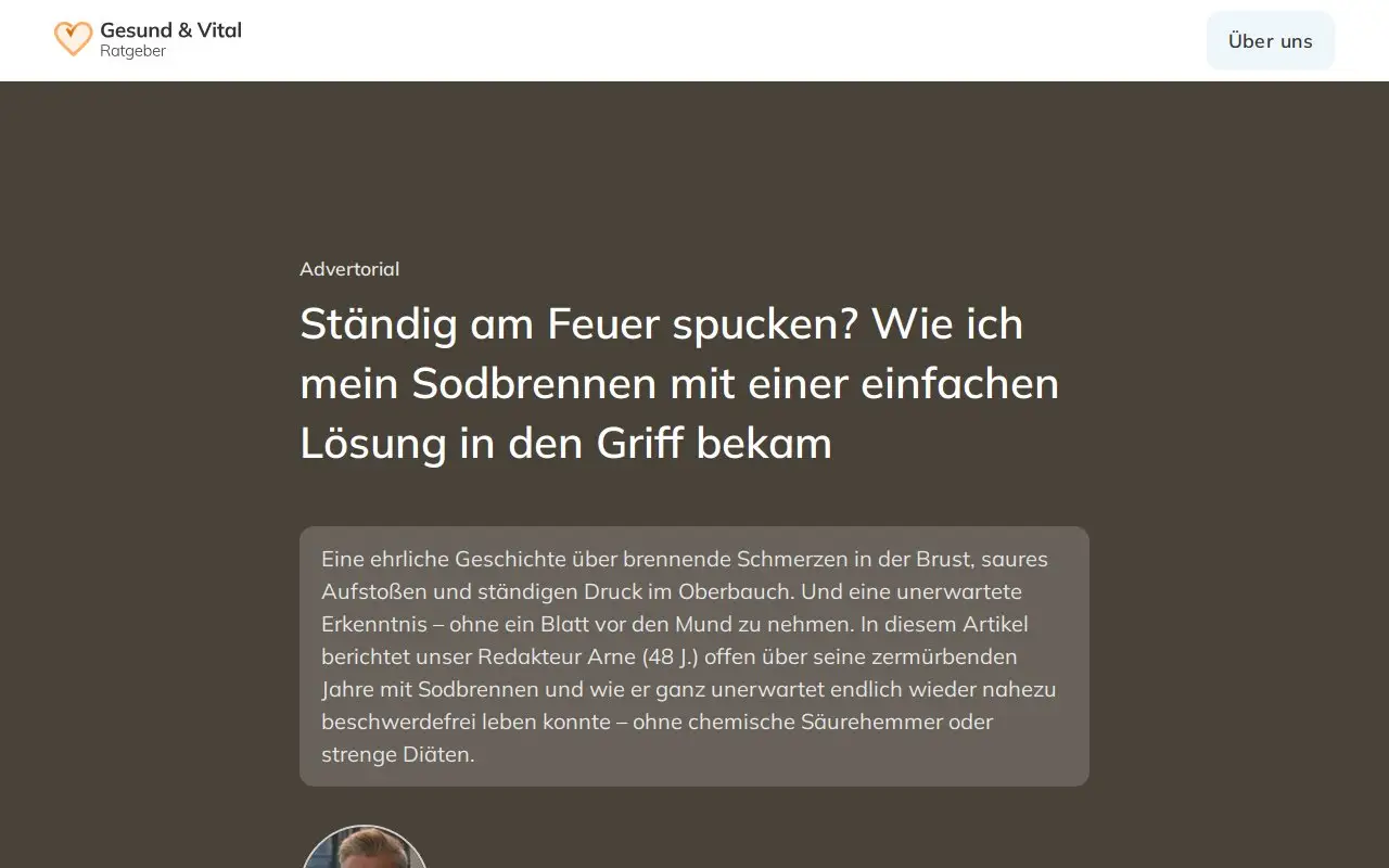 Landing page screenshot