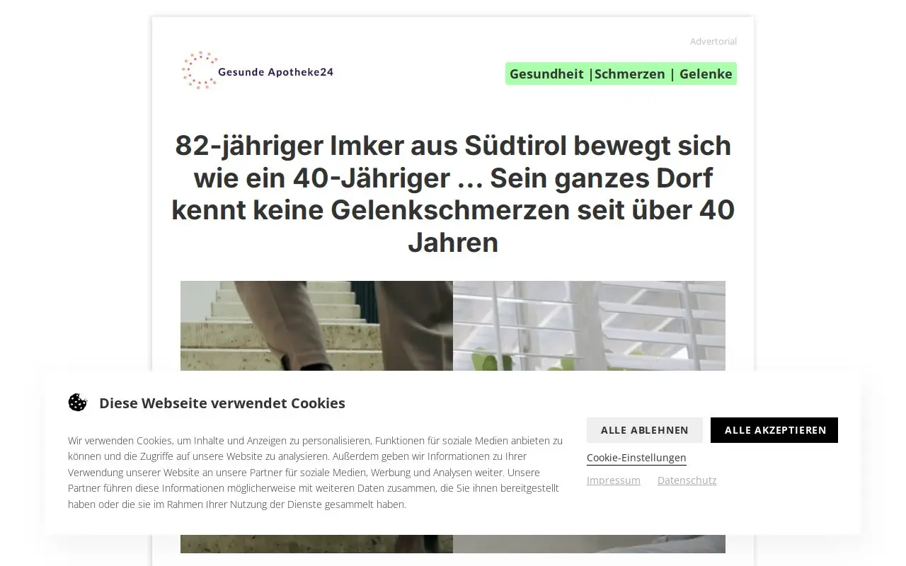 Landing page screenshot