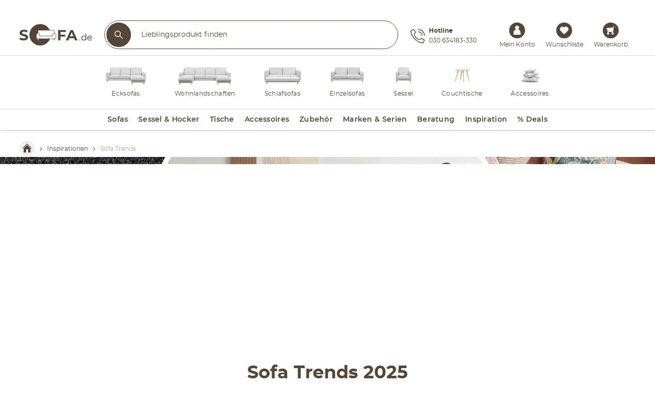 Landing page screenshot
