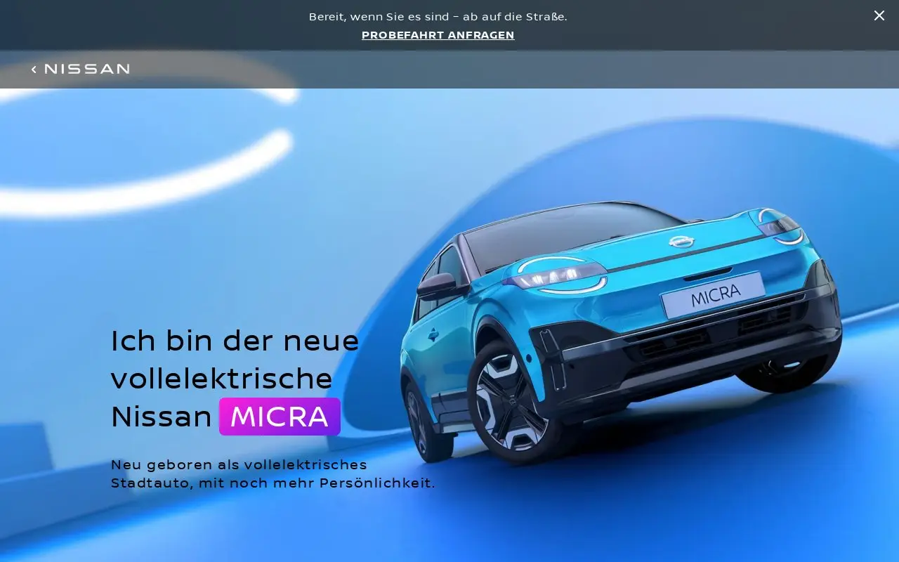Landing page screenshot