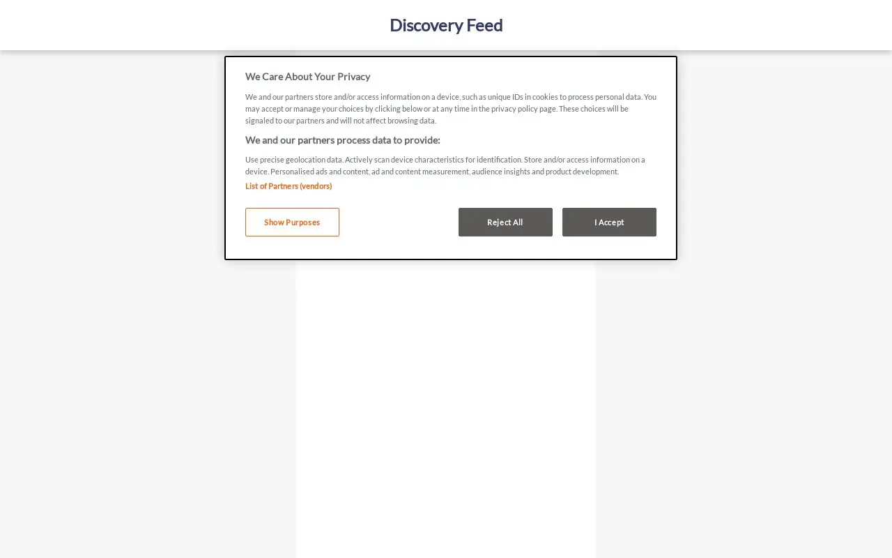 Landing page screenshot