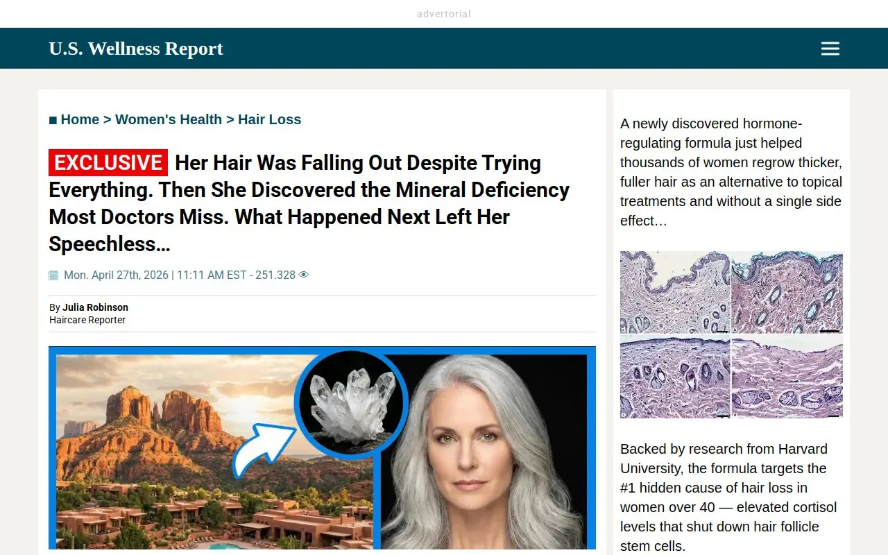 Landing page screenshot