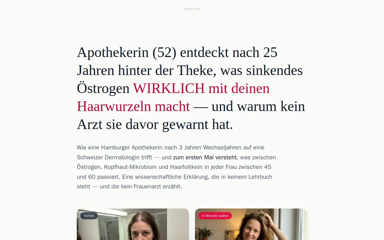 Landing page screenshot