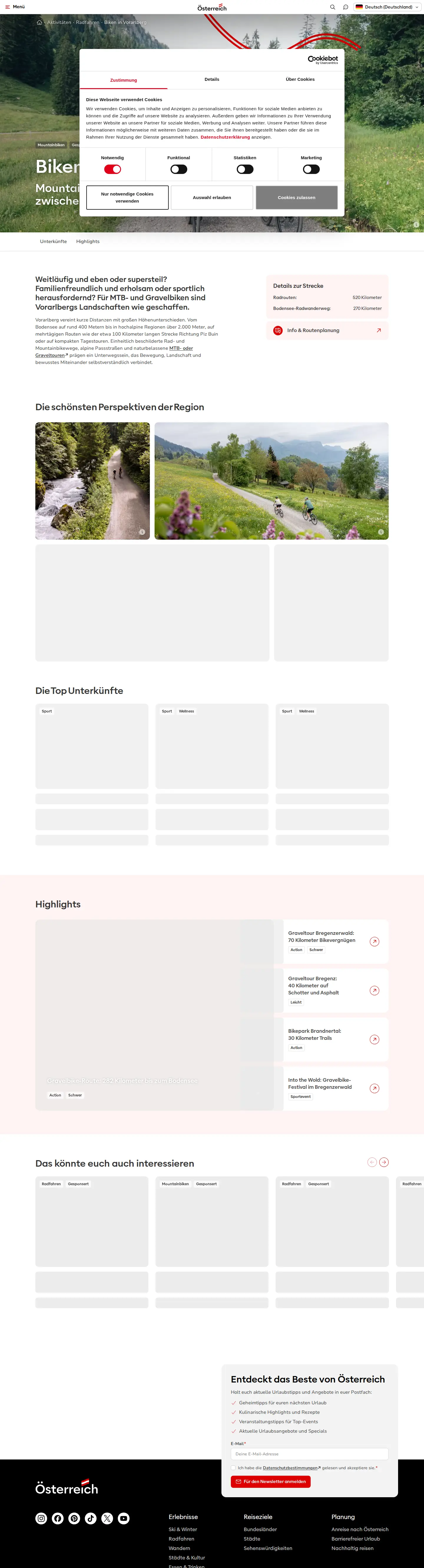 Landing page screenshot
