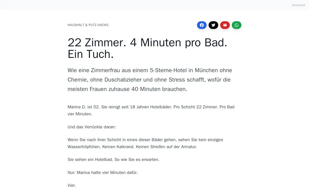 Landing page screenshot