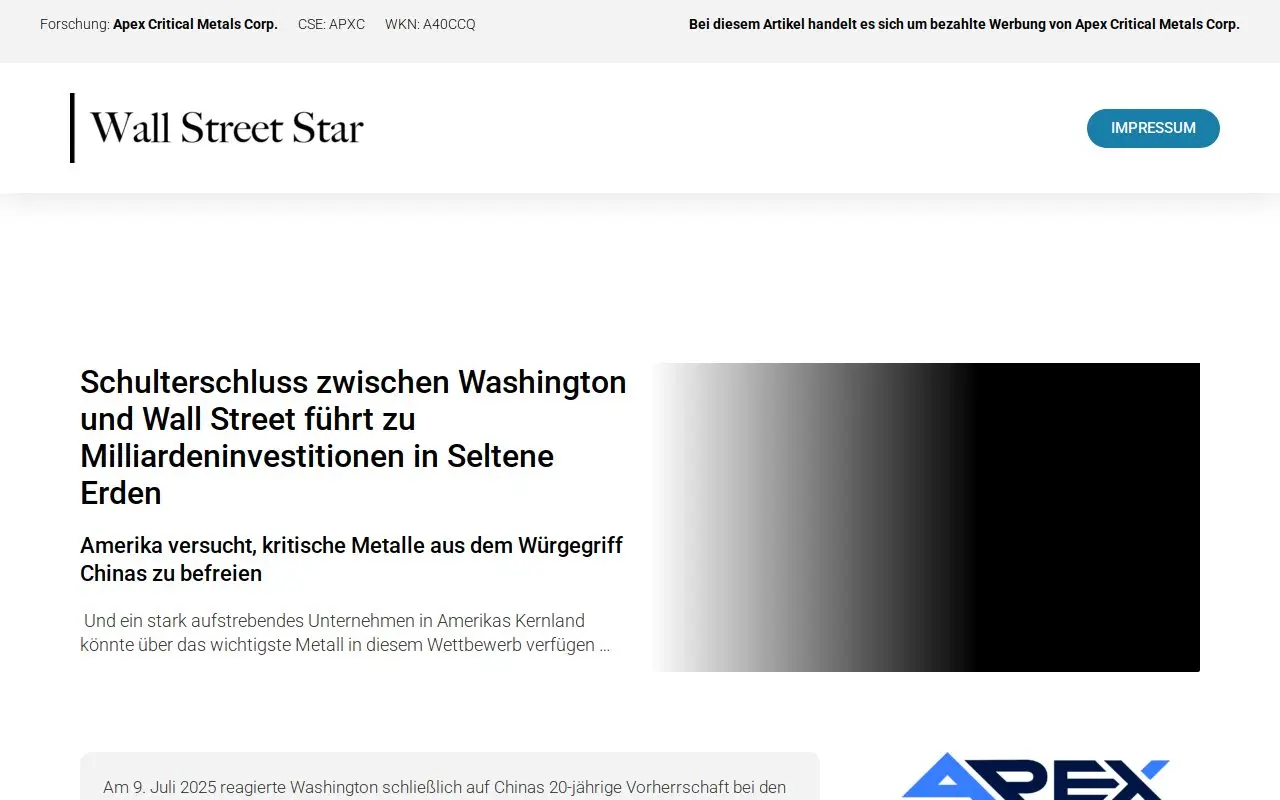 Landing page screenshot