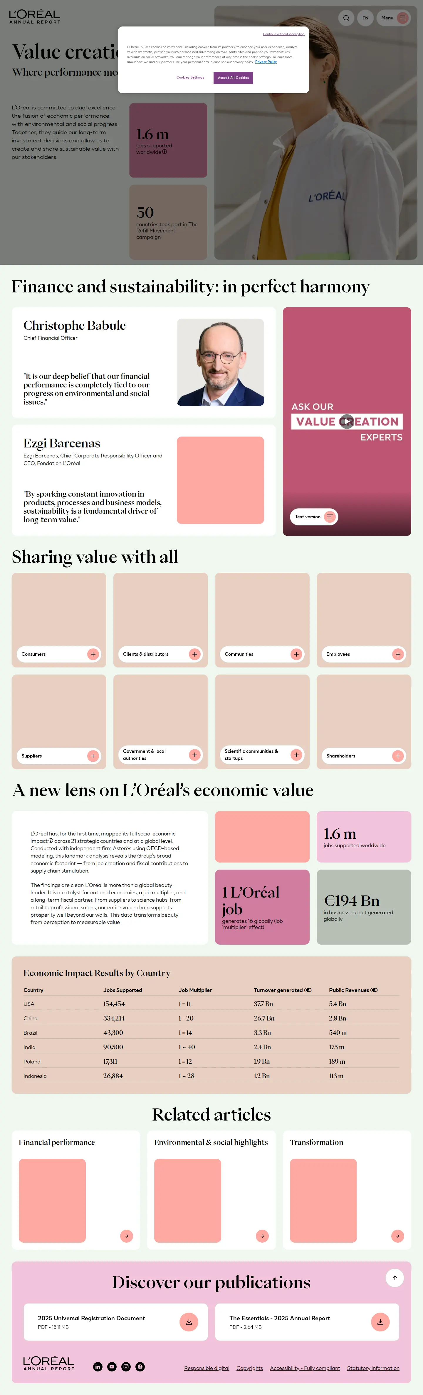 Landing page screenshot