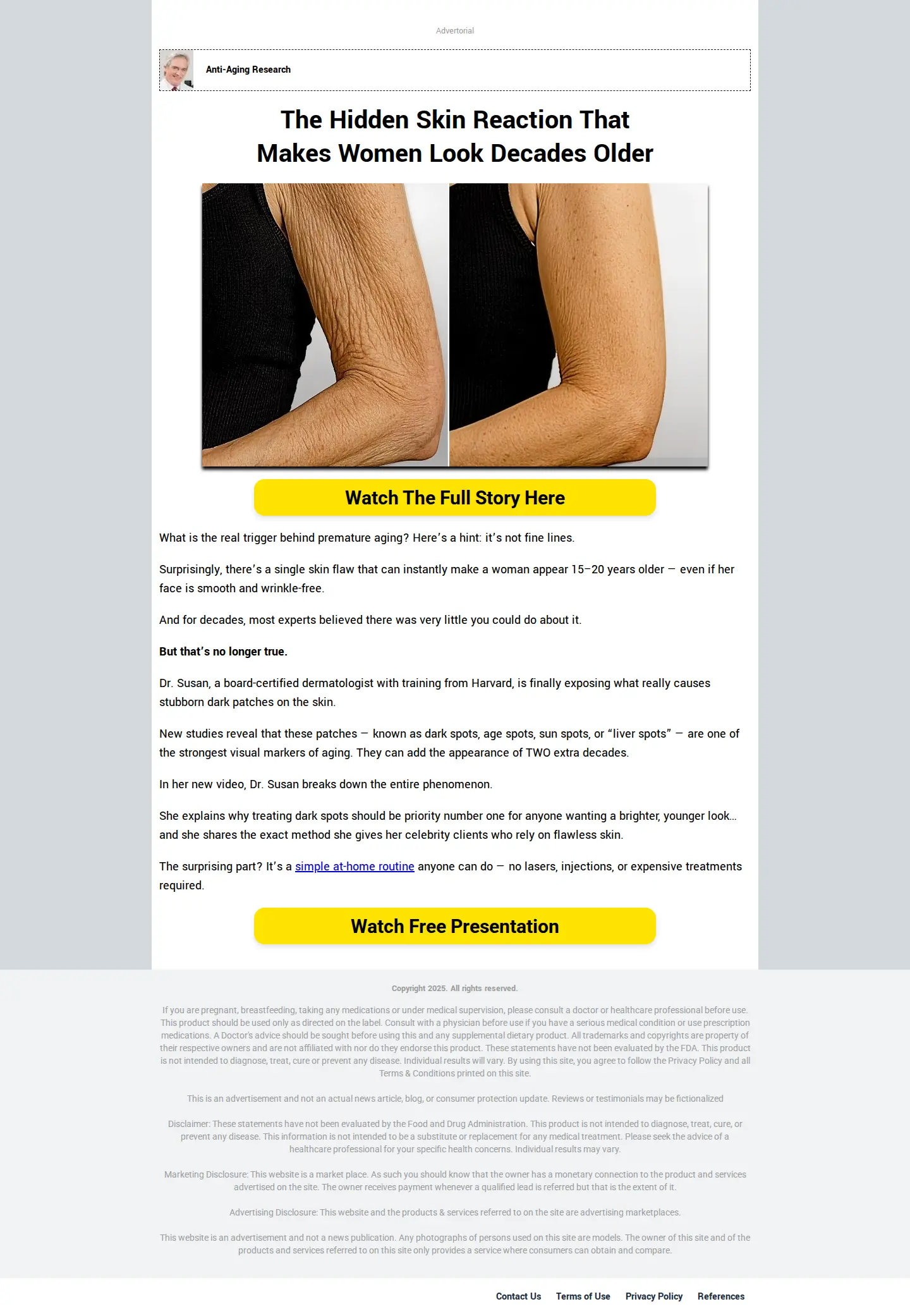 Landing page screenshot