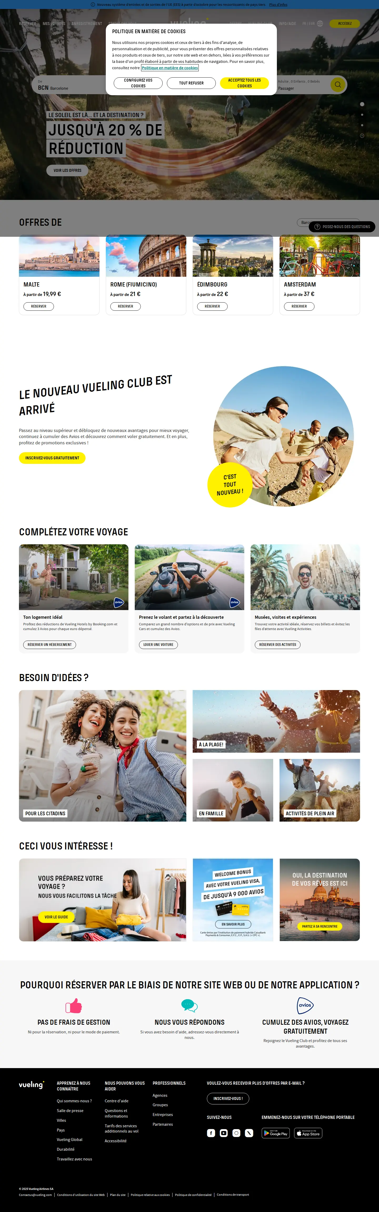 Landing page screenshot