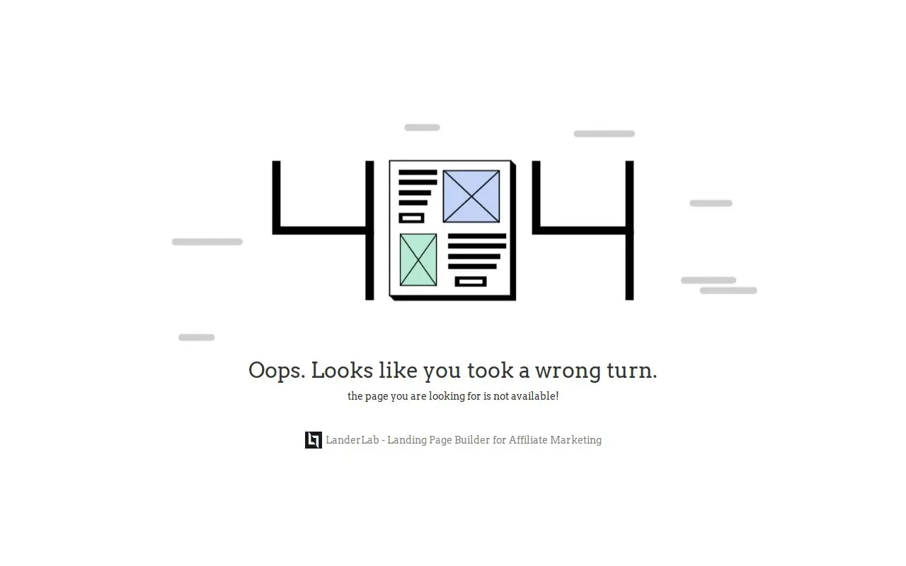 Landing page screenshot