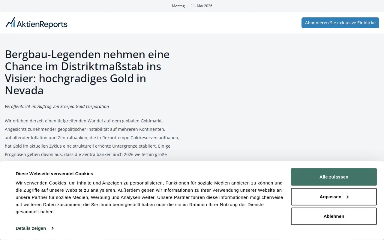 Landing page screenshot