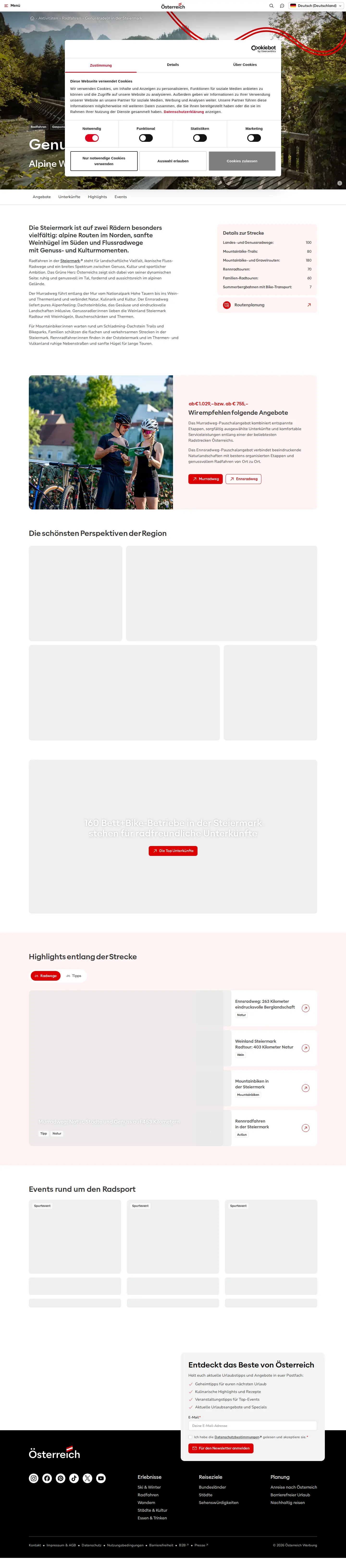 Landing page screenshot